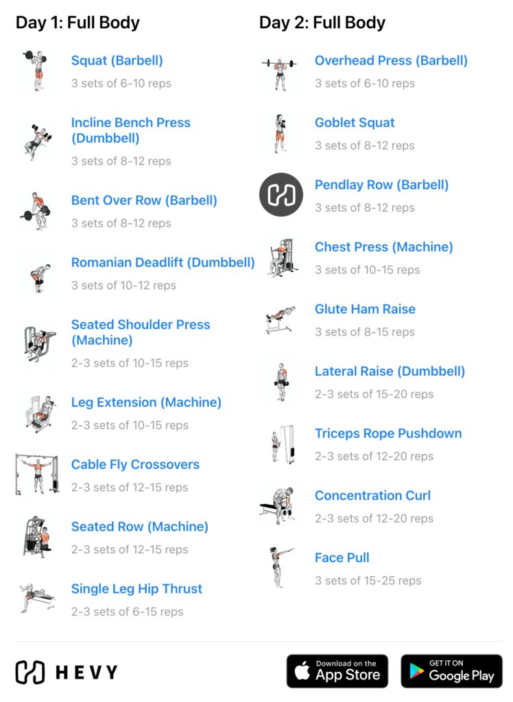 Full Body Workout  Workout plan gym, Chest workouts, Gym workout